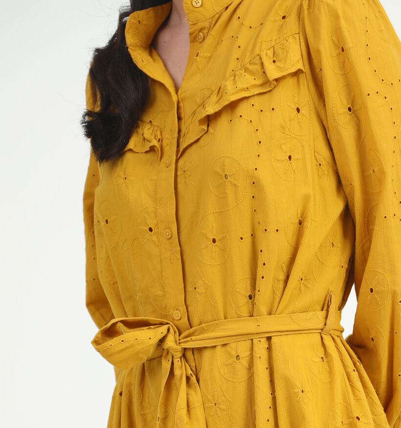 Pieces Vania Robe chemise en Jaune pour femmes (335717)