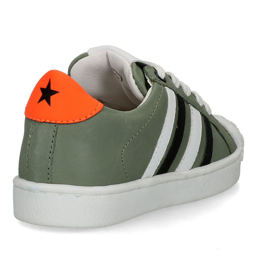 Little David Bram 1 Chaussures à Lacets en Vert Kaki pour garçons (323988) - pour semelles orthopédiques