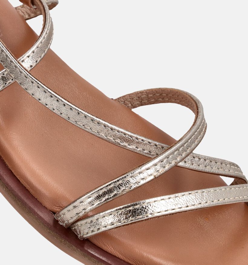 Les Tropeziennes Dunia Sandales plates en Or pour femmes (373188)