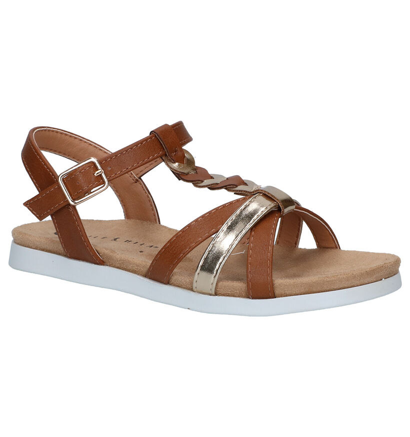 Milo & Mila Cognac Sandalen voor meisjes (324510)