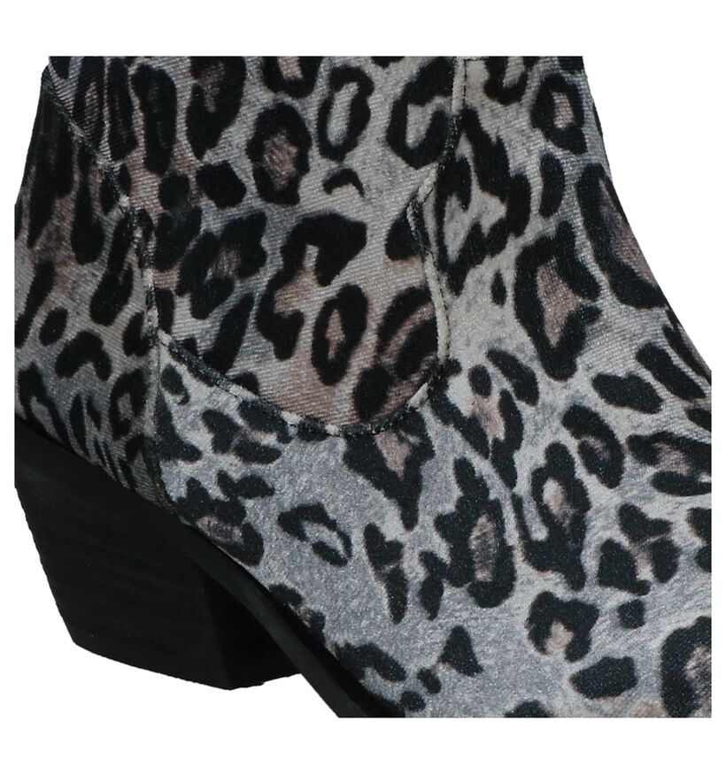 Western Boots Beige met Luipaardprint La Strada in velours (252937)