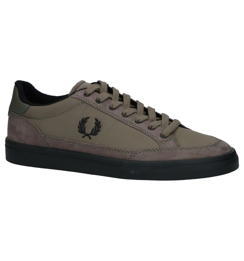 Fred Perry Baskets basses en Vert kaki en textile (224297)