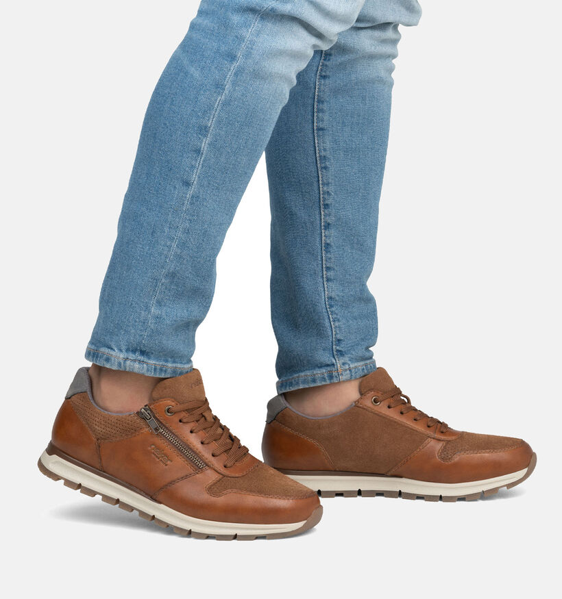 Rieker Cognac Veterschoenen voor heren (354796) - geschikt voor steunzolen