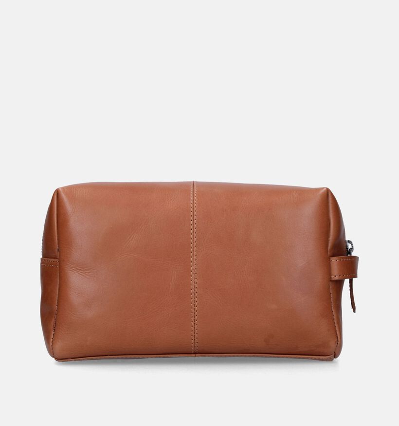 Maverick Trousse de toilette en Cognac pour hommes (358821)