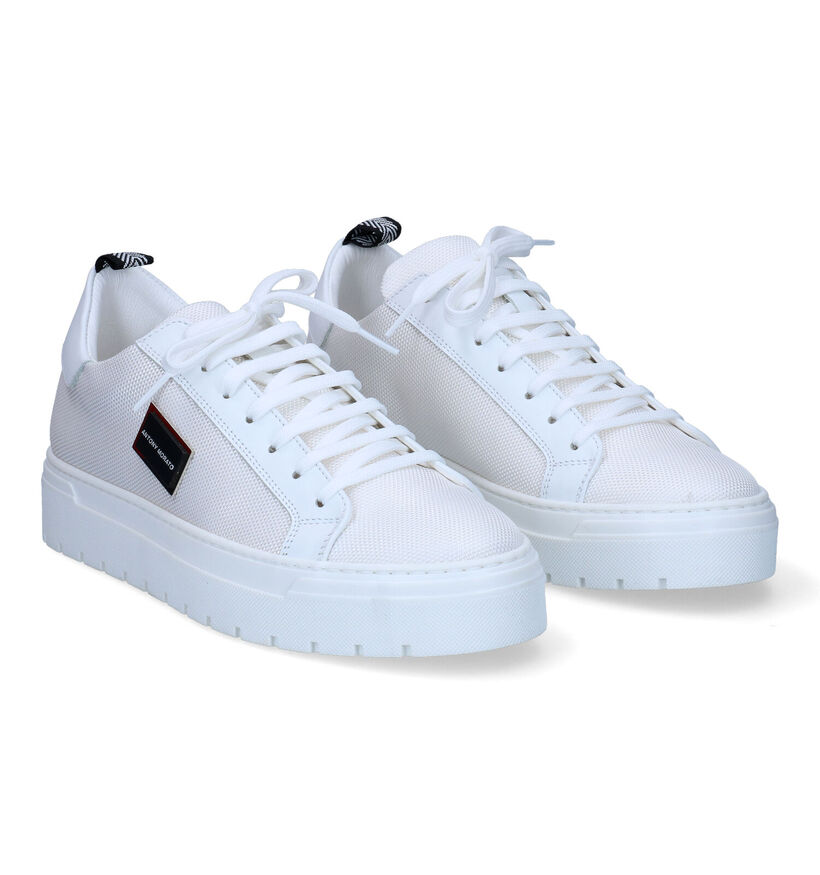 Antony Morato Witte Veterschoenen in leer (306658)