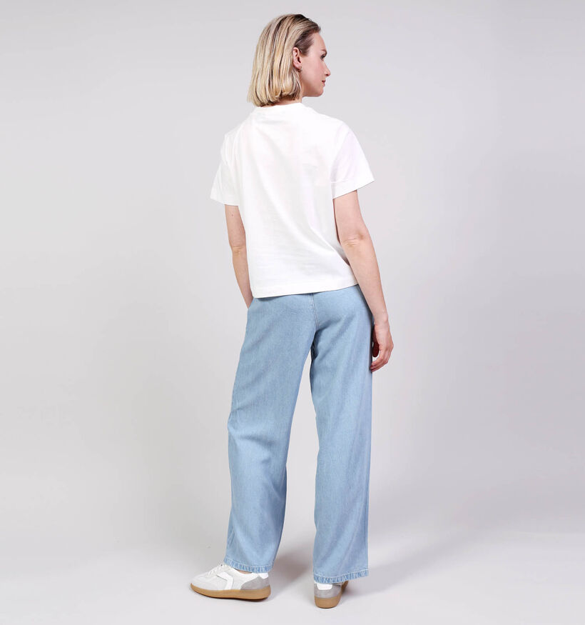 Vero Moda Sola Mette Peach Witte T-shirt voor dames (369397)