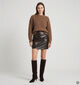 Vila Fima Bruine Rok met Hoge Taille voor dames (383840)