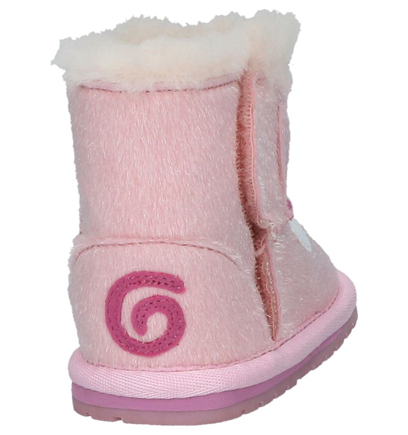 EMU Piggy Walker Lichtroze Boots met Velcro in faux fur (231516)