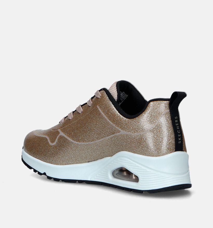 Skechers Uno Diamond Shatter Gouden Sneakers voor dames (343886)