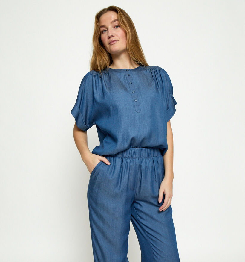 Minus Mirja Donkerblauwe Blouse voor dames (371805)