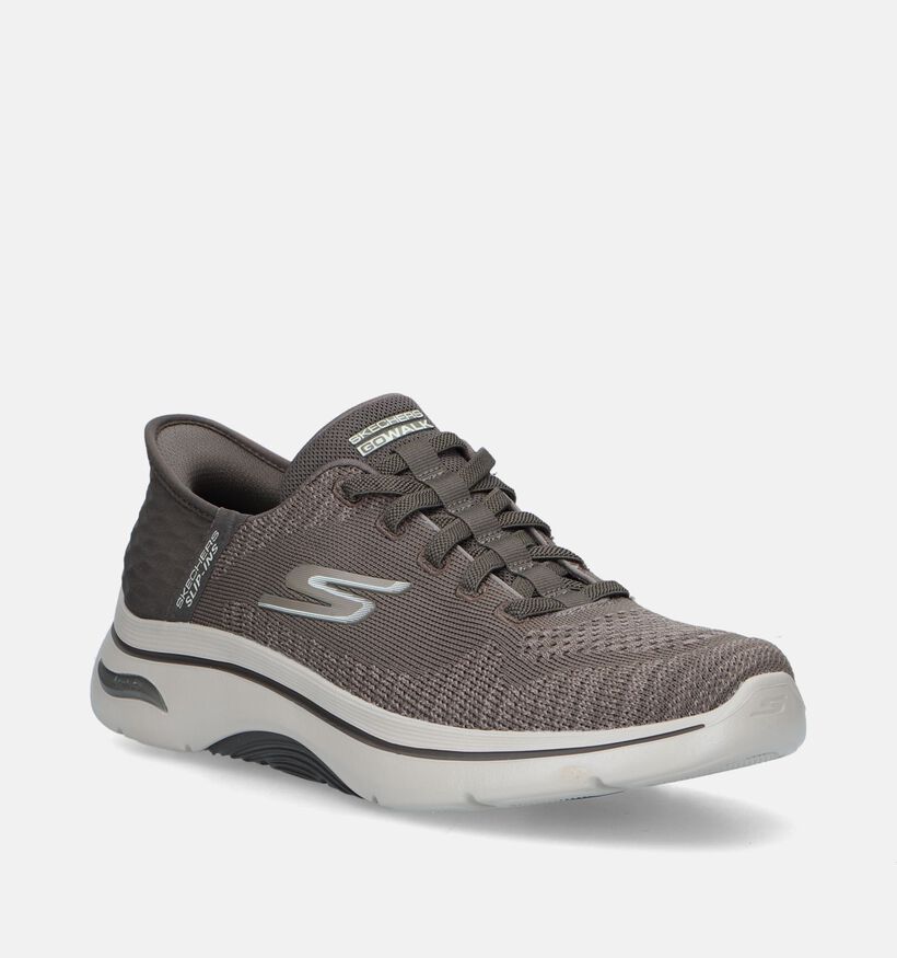 Skechers Go Walk Arch Fit Taupe Sneakers voor heren (350315) - geschikt voor steunzolen