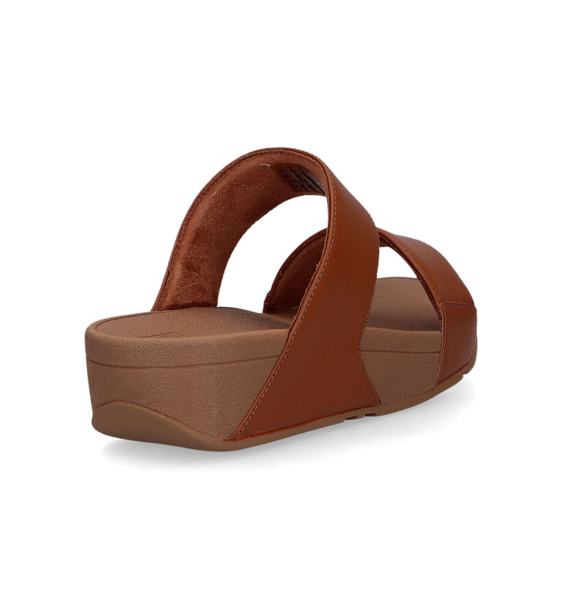 FitFlop Lulu Cognac Slippers in leer (320468)