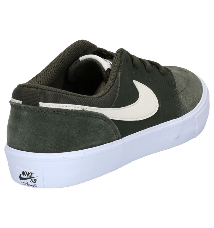 Nike SB Portmore II Solar Kaki Sneakers in daim (261693)