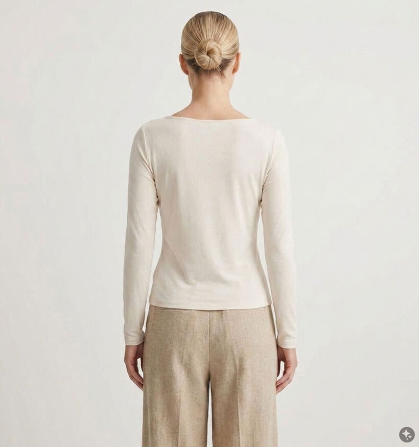 Vila Modala Beige T-shirt met Lange Mouwen voor dames (378457)