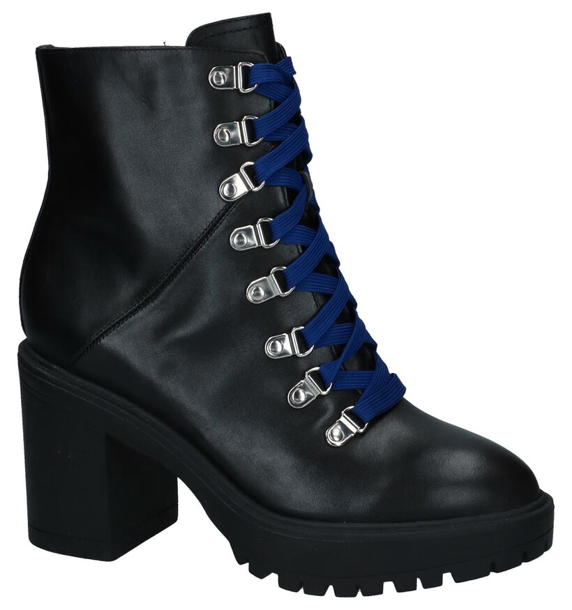 Steve Madden Royce Zwarte Enkellaarzen in leer (229766)
