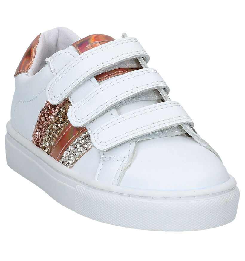 Little David Chaussures à velcro en Blanc en cuir (289316)