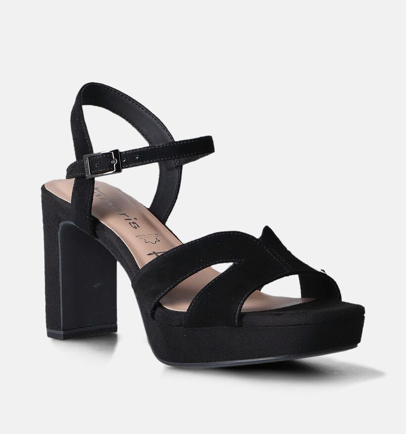 Tamaris Sandales avec talon en Noir pour femmes (354556)
