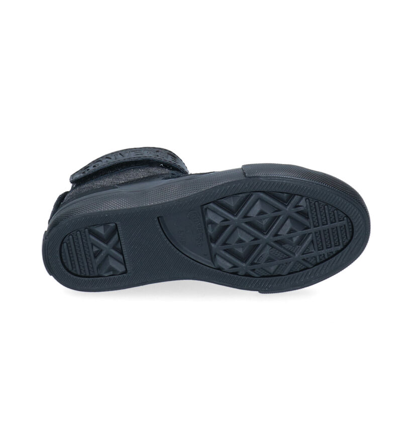 Converse Pro Blaze Strap HI Baskets en Noir pour garçons (293598) - pour semelles orthopédiques