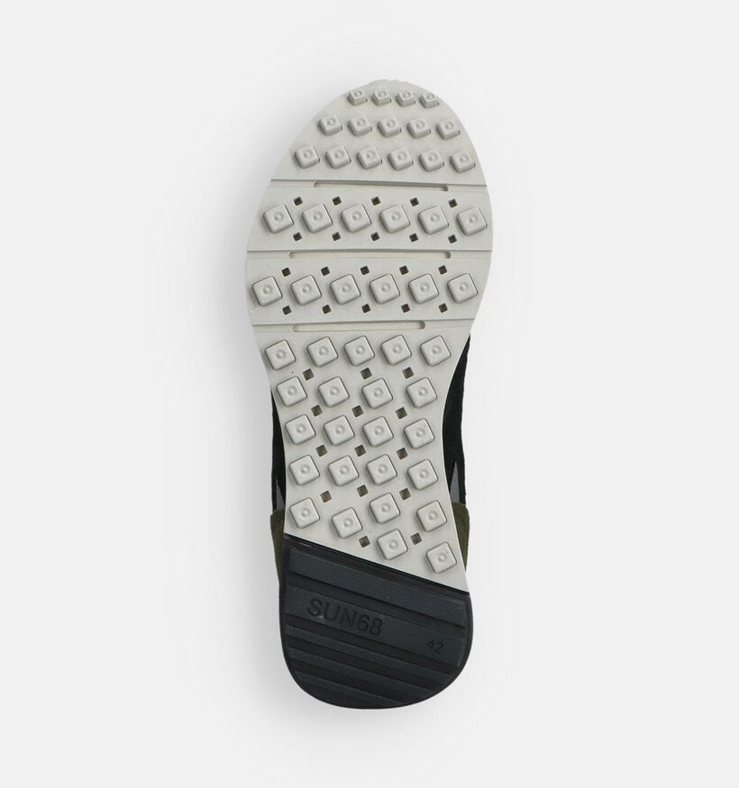 Sun68 Chaussures plates en Vert kaki pour hommes (361803) - pour semelles orthopédiques