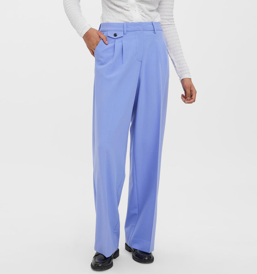 Vero Moda Ceci Pantalon Large en Lila - L 30 (318456)