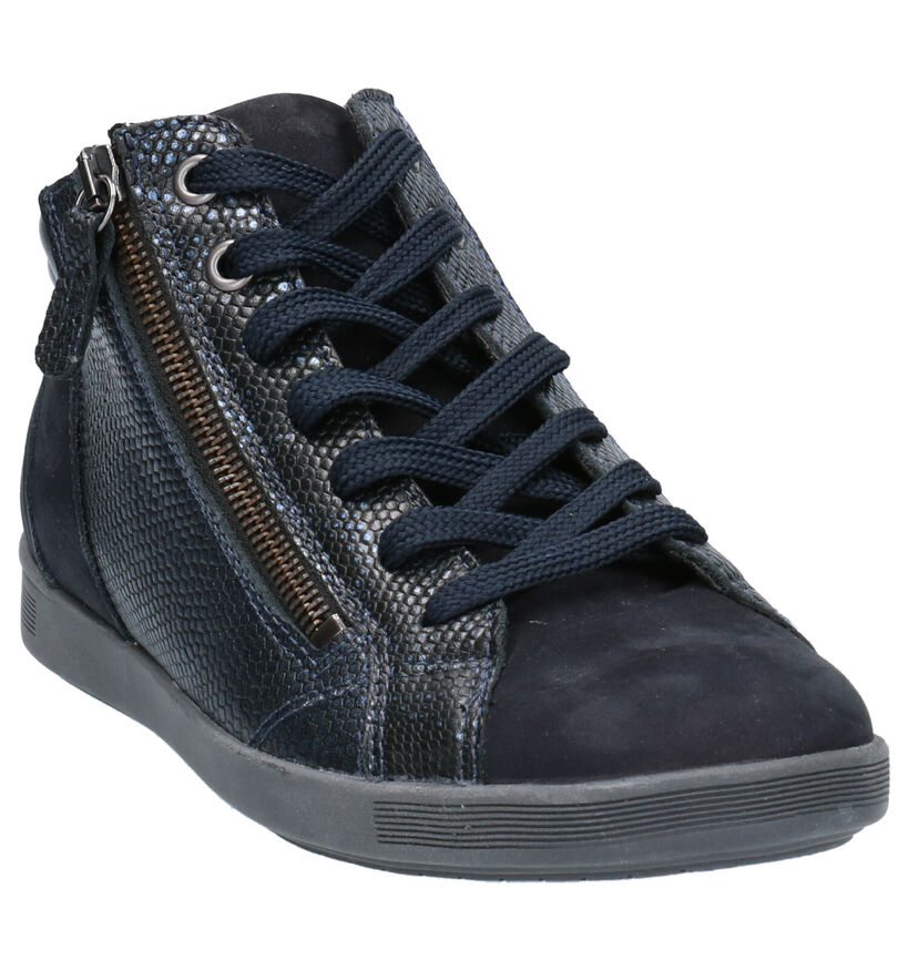 Mirel Blauwe Hoge Schoenen in nubuck (256441)