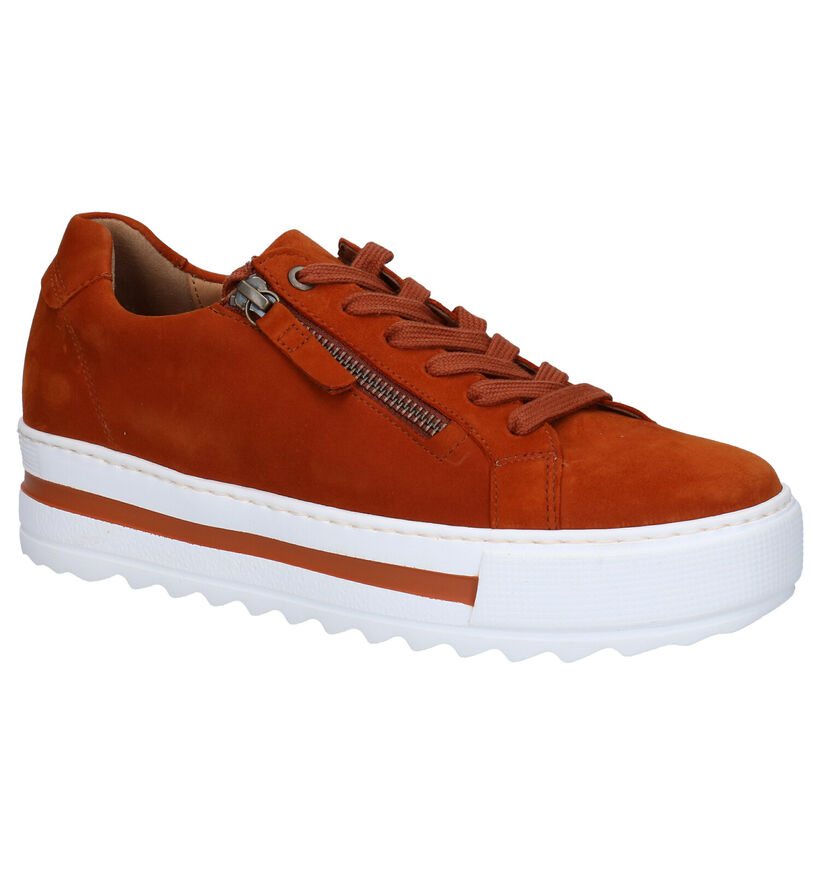 Gabor OptiFit Chaussures à lacets en Orange en nubuck (282323)