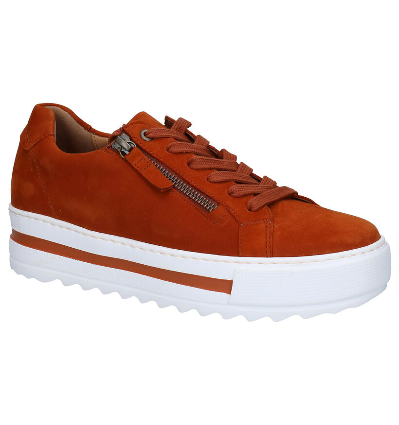 Gabor OptiFit Oranje Veterschoenen in nubuck (282323)