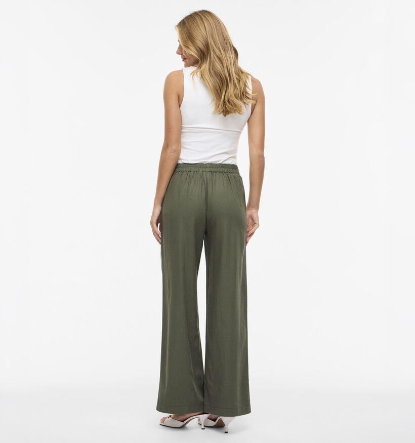 Vila Jolanda Linen Blend Groene Broek voor dames (368060)