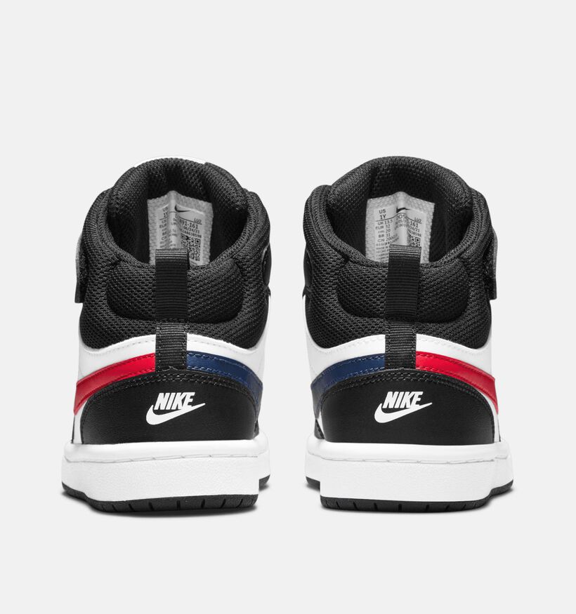 Nike Court Borough Mid Zwarte Sneakers voor jongens (377282)