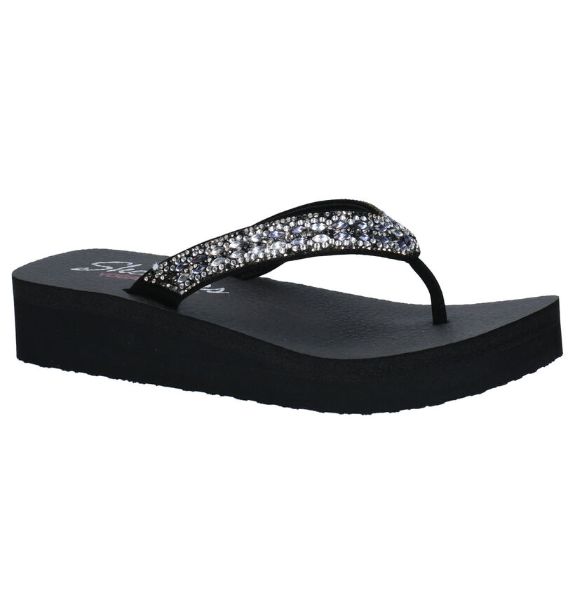 Skechers Vinyasa Blauwe Teenslippers in kunststof (290292)