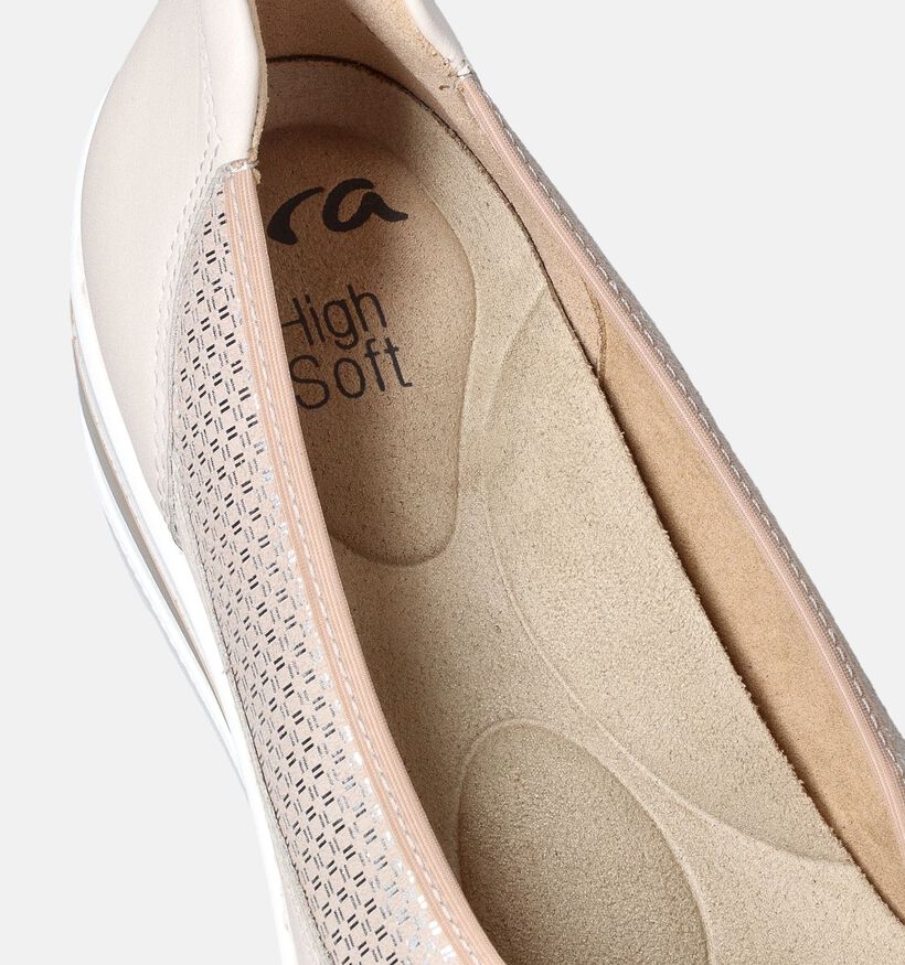 Ara Zürich High Soft Chaussures à enfiler en Beige pour femmes (355205) - pour semelles orthopédiques