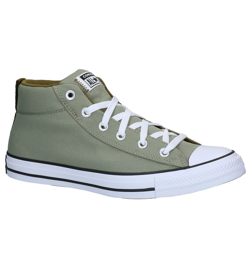 Converse Chuck Taylor All Star Baskets hautes en Bleu fonc&eacute; en textile (287175)