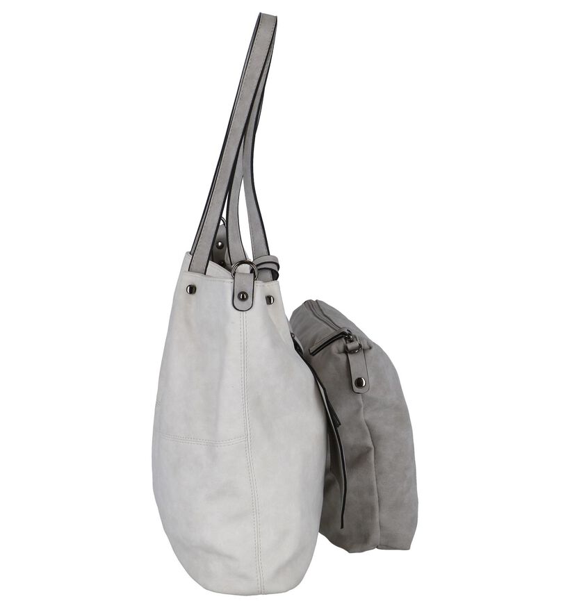 Emily & Noah Cabas Bag in Bag en Gris en simili cuir (284365)