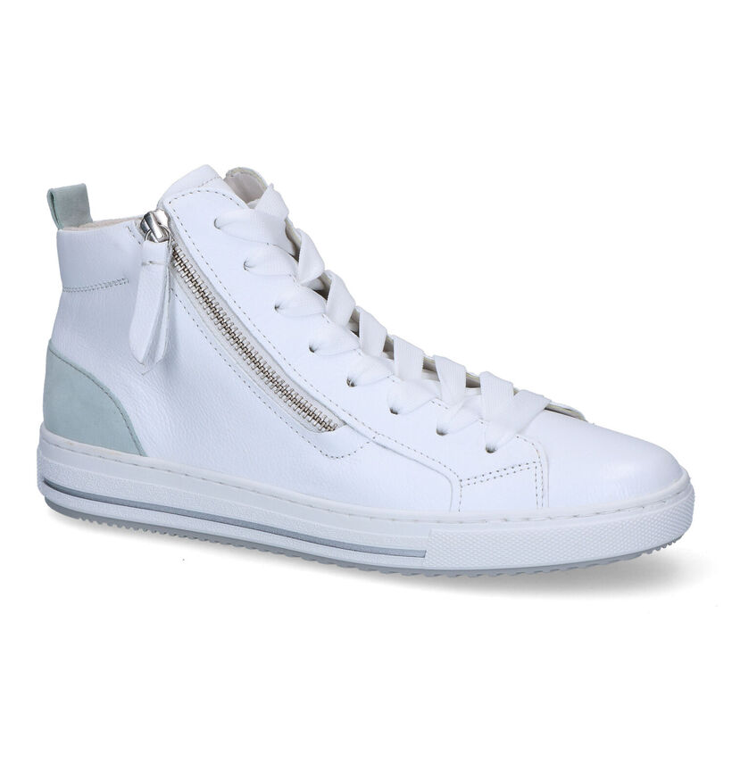 Gabor OptiFit Witte Hoge Sneakers voor dames (306119) - geschikt voor steunzolen