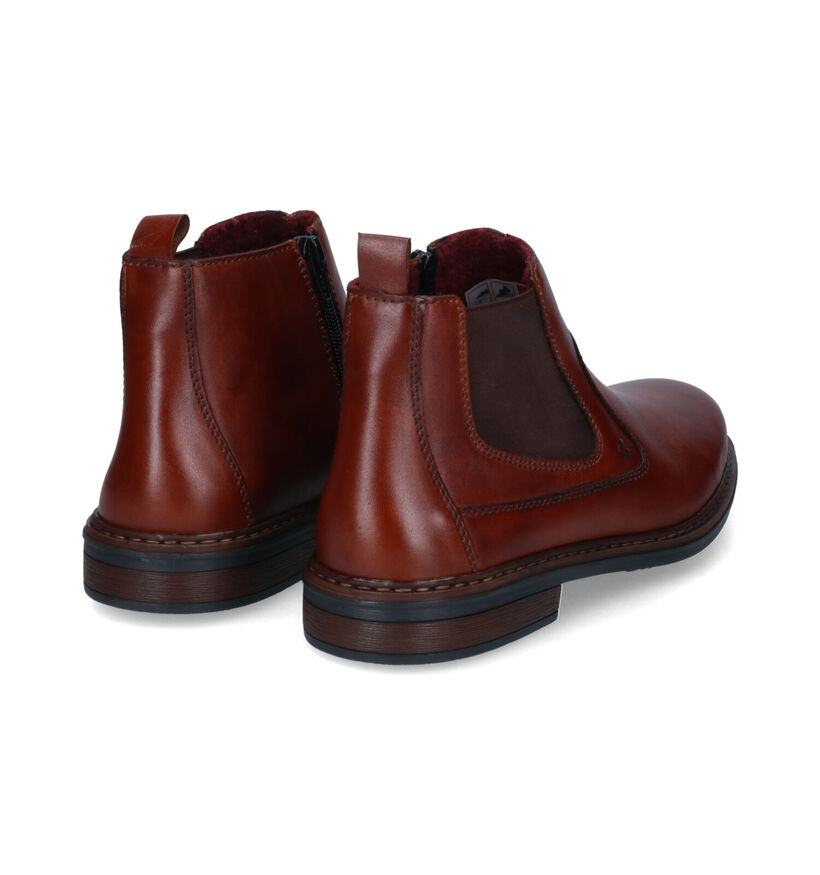 Rieker Boots à fermeture éclair en Cognac pour hommes (331771)