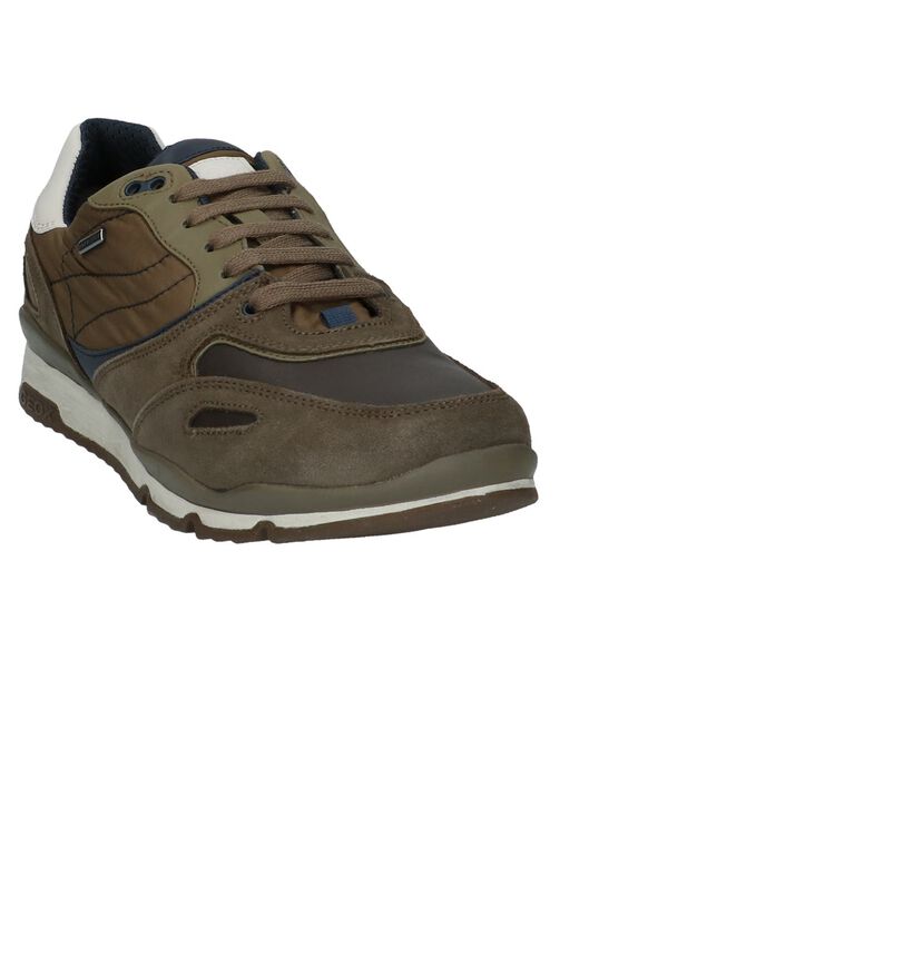 Geox Chaussures basses en Taupe en cuir (212160)