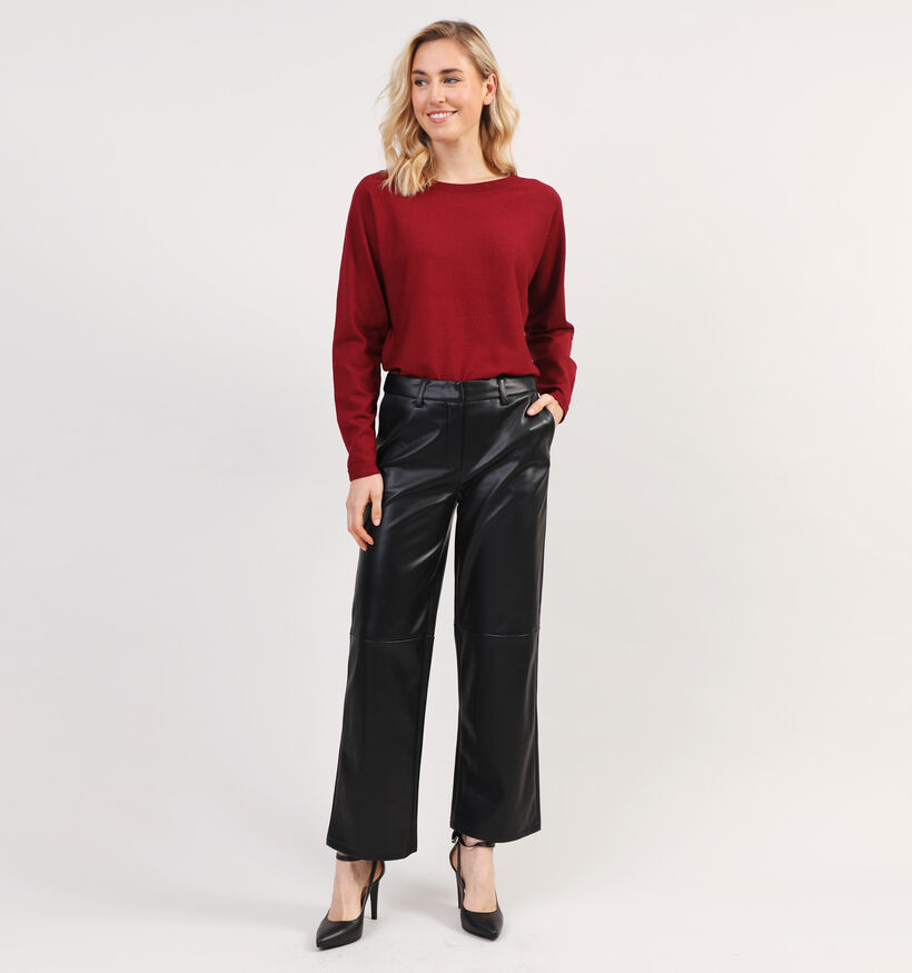 comma Pull basic en Bordeaux pour femmes (350026)