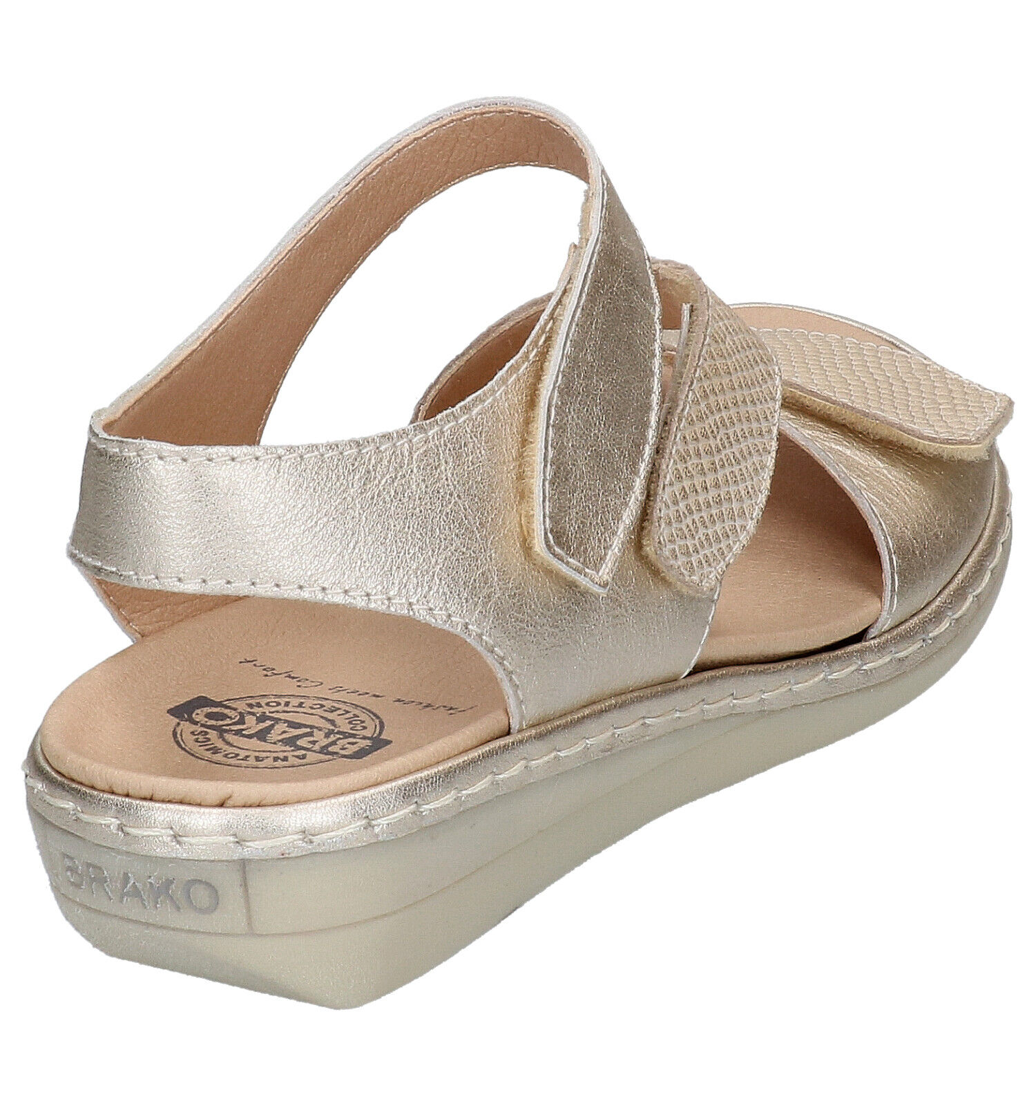 Brako Anatomics Gouden Sandalen Dames Sandalen Online op TORFS.BE