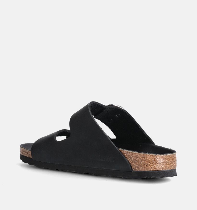 Birkenstock Arizona Big Buckle Zwarte Slippers voor dames (357606)