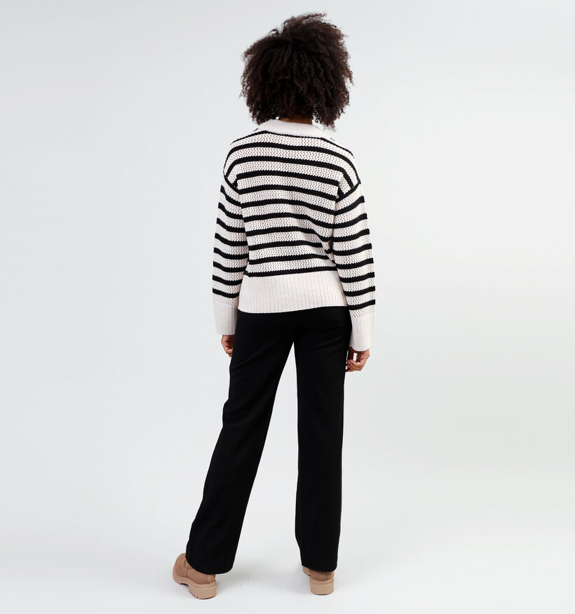 SISTERS POINT Hava Beige Gestreepte trui voor dames (349349)