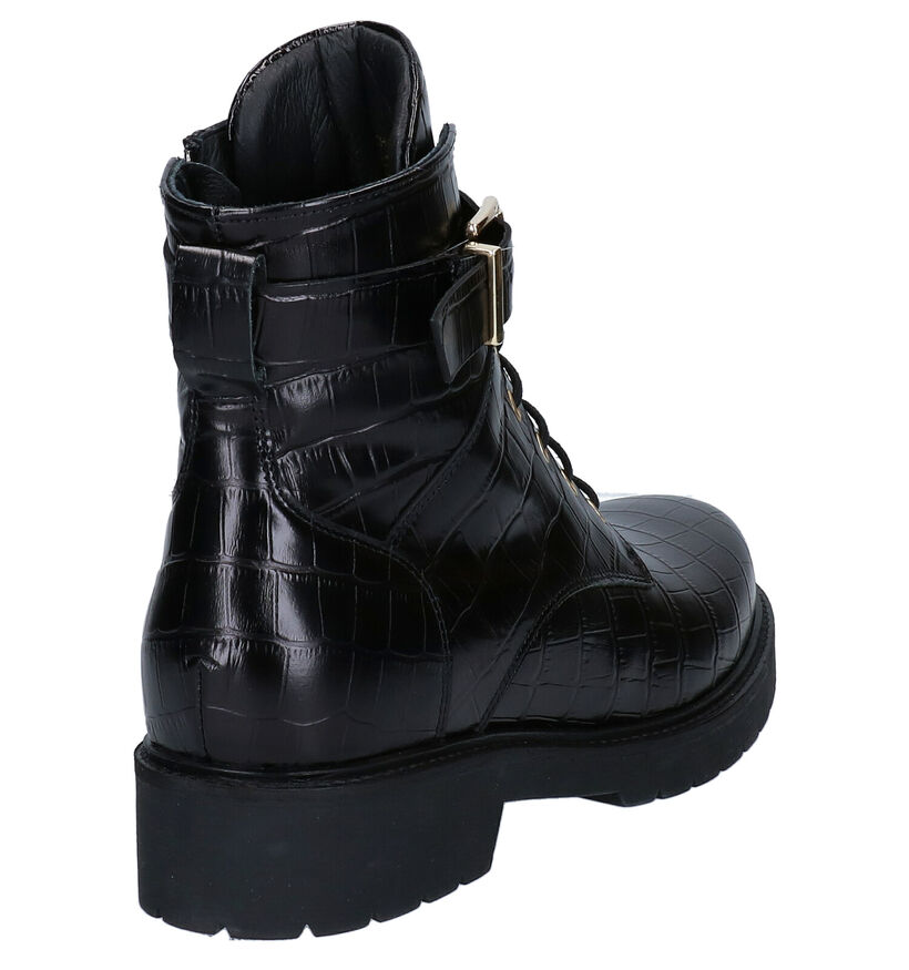 River Woods Echo Zwarte Boots in leer (281919)