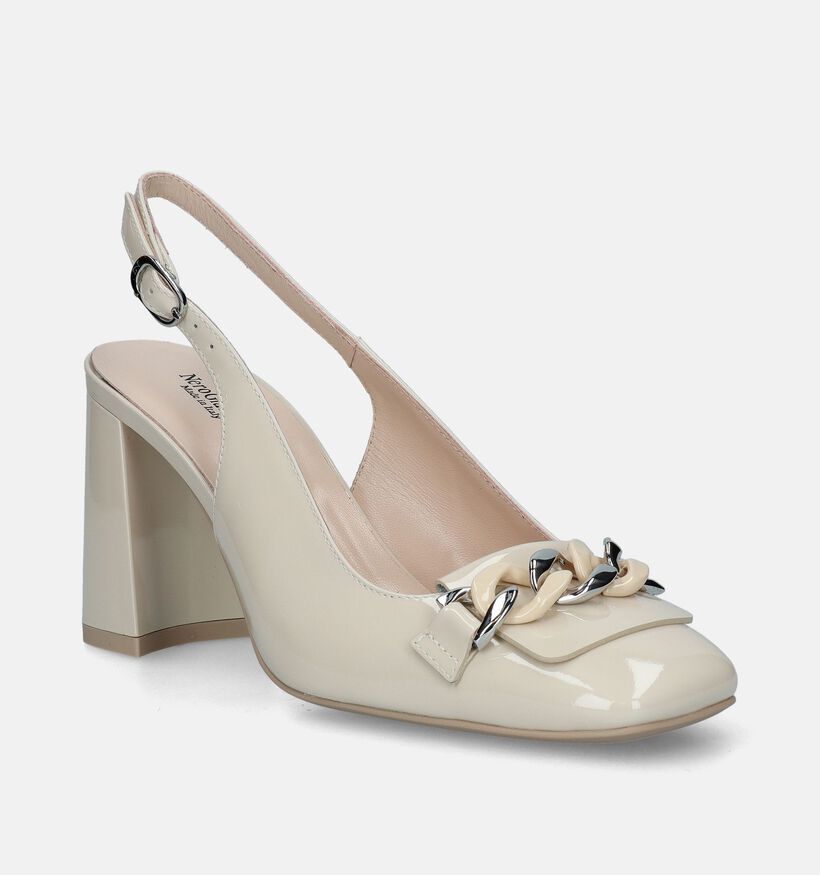 NeroGiardini Escarpins slingback en Beige clair pour femmes (337143)