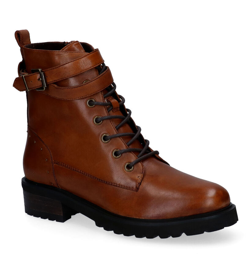 SPM Lorry Bottines en Cognac en cuir (296251)