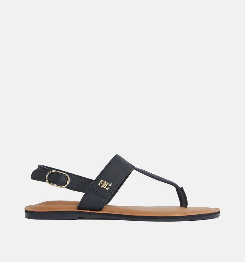 Tommy Hilfiger Sandales Plates en Noir pour femmes (352605)