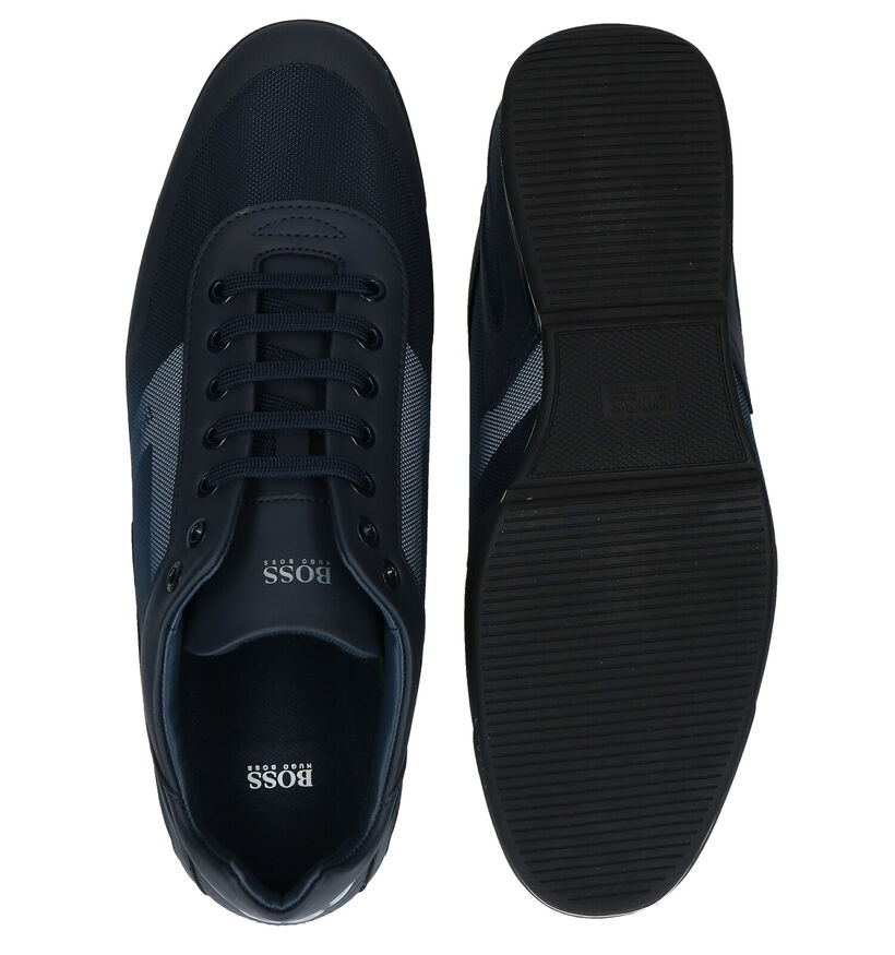 Hugo Boss Saturn Blauwe Veterschoenen in kunstleer (281667)