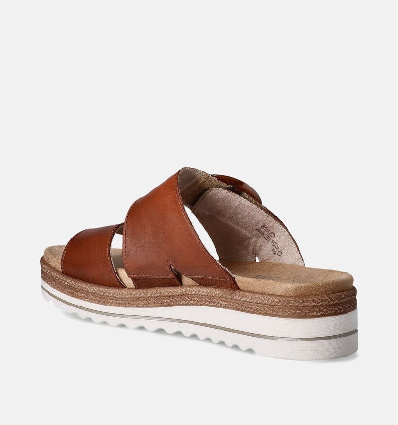 Remonte Nu-pieds compensées en Cognac pour femmes (354844) - pour semelles orthopédiques