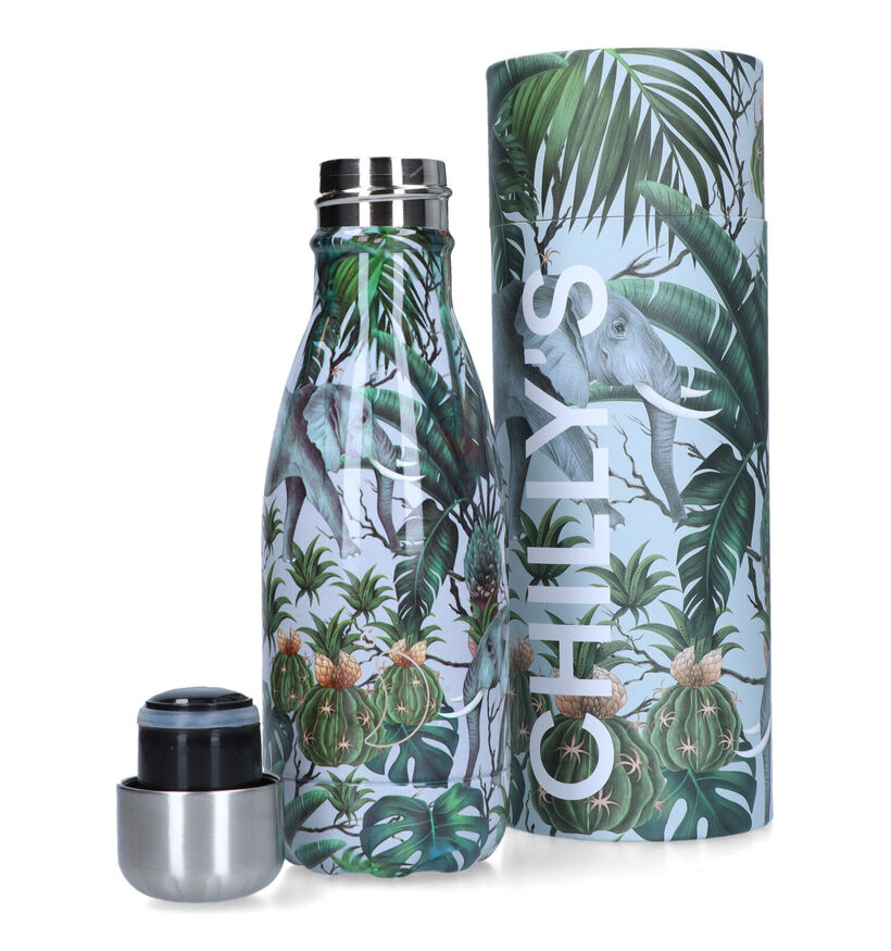 Chilly’s x Tropical Elephant Gourde en Vert 260ml pour hommes, femmes, filles, garçons (331289)