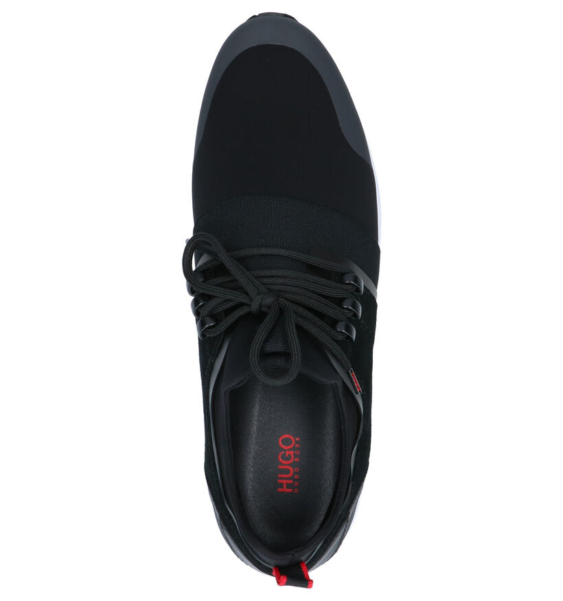 Hugo Boss Hybrid Run Baskets slip-on en Noir en simili cuir (257054)