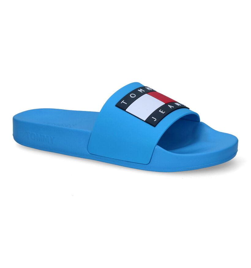 TH Tommy Jeans Flag Claquettes de piscine en Bleu pour femmes (303956)