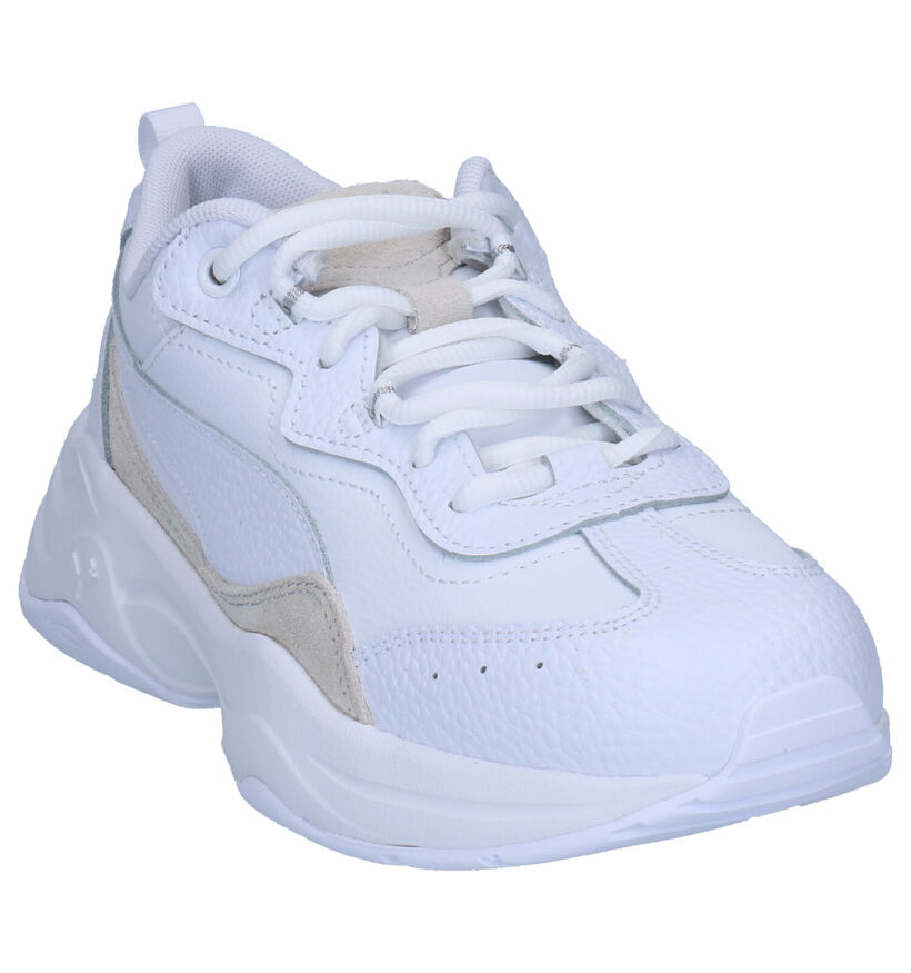 Puma Cilia Lux Baskets en Blanc en cuir (252593)